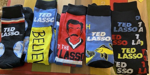 TED LASSO DRESS SOCKS SET OF 5 New Without Tags