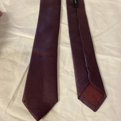 Zara Man Tie Maroon Shinny Super Skinny 1.75  New