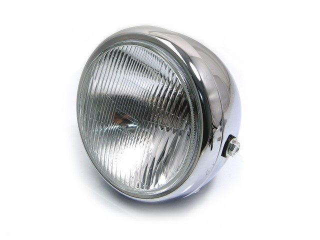 Motorbike Headlight 12V H4 55W for BMW Boxer Project Bike 6 3//4/" Chrome Steel