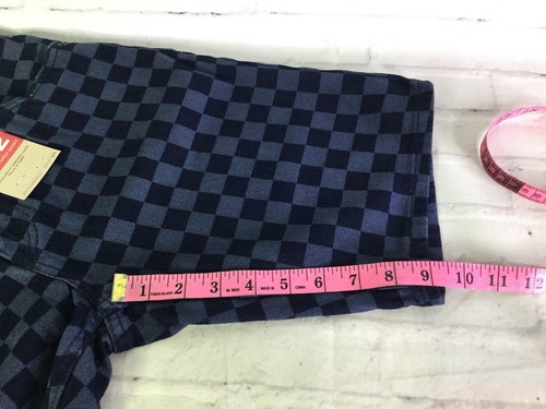 Levi's 502 Taper Fit Denim Jean Shorts Blue Checkerboard Print Big Boys Size 16 - Picture 7 of 8