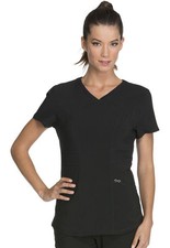 Cherokee Scrubs Women's V-Neck Top CK623A BAPS Black Free Shipping