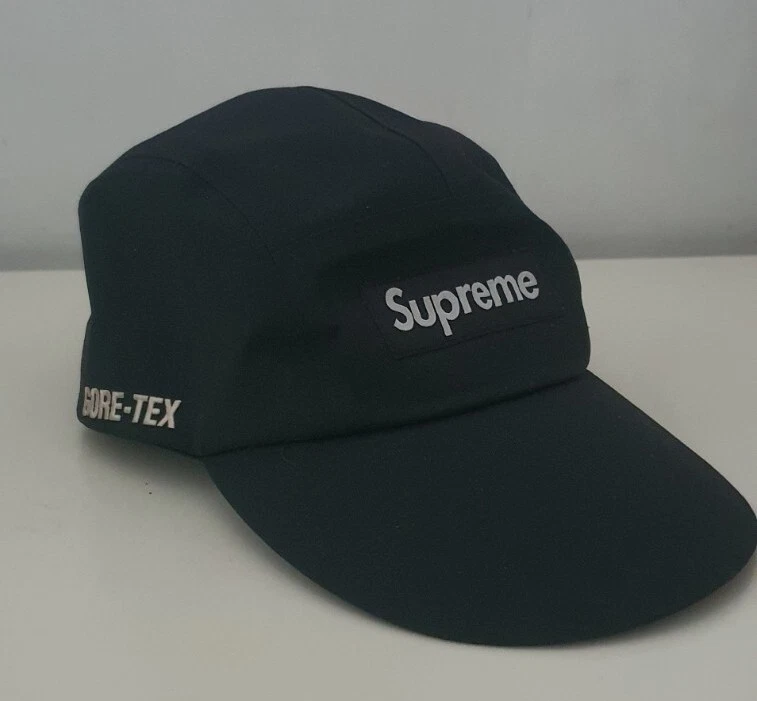 SS22 Supreme Gore Tex Polartec Largo Bill Camp Cap Impermeable Negro Nylon Hat