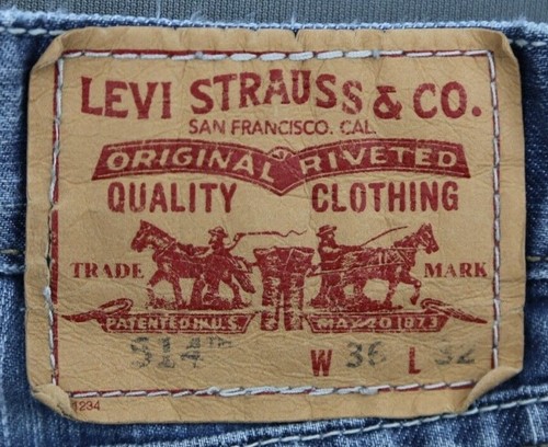 Men's 2010 Levi's 514 Jeans Slim Straight Distressed Medium Wash Size 36x32 - Picture 12 of 12