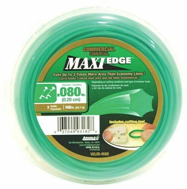 Arnold Trimline Maxi-Edge Rasentrimmerschnur – 0,065 Zoll (1,65 Mm), 12,2 M, Universell