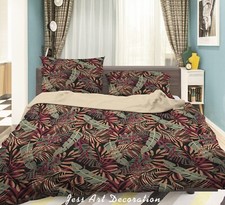 3D Leaves Pattern Colorful Quilt Cover Set Duvet Cover Bedding Pillowcases