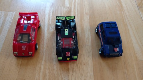 Lot of 3 Vintage Transformers SideSwipe 40G1 and G141 and Skids