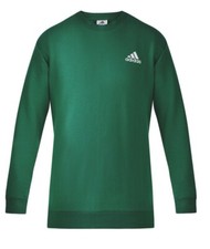 adidas Mens Large Feel Cozy Sweatshirt Crew Sweatshirt Collegiate Green