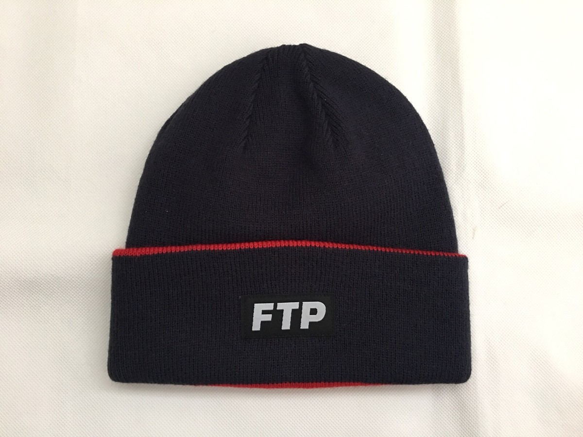 帽子 FTP FAMOUS LOGO BEANIE FuckThePopulation FTP Reversible Logo Beanie Navy Red | eBay