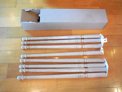 Box of 8 Waddell Early American Wood 27 3/4'' Table / Stool Legs Unfinished New