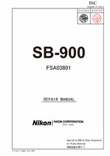 NIKON SB-900 Camera Flash Service Repair Manual Parts List PDF
