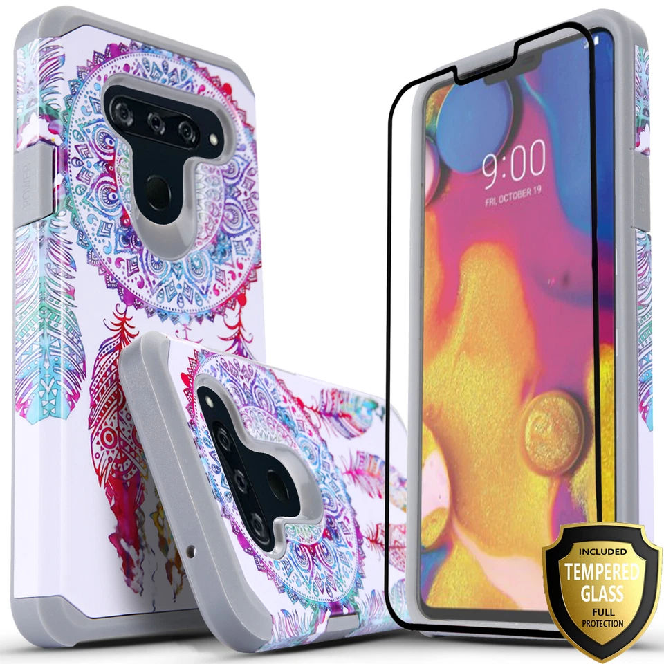 For LG V50 ThinQ Case Phone Cover Shockproof + Tempered Glass Protector - Image 4 of 4