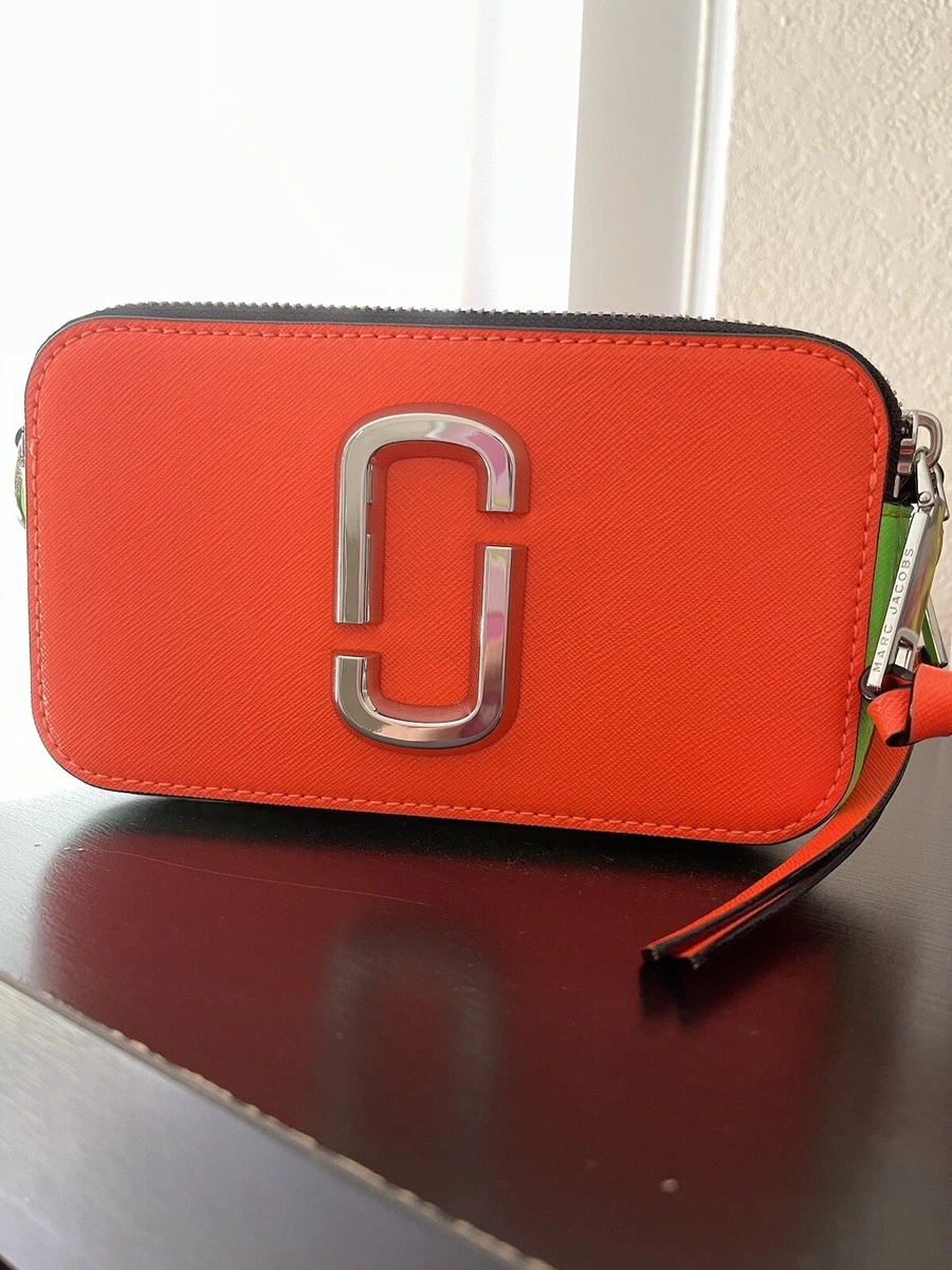 The Snapshot Leather Camera Bag in Orange - Marc Jacobs