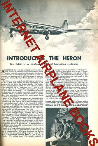 FLIGHT 16 FEB 1950 BRISTOL AIRCRAFT ENGINE ARMAMENT_DH HERON_LONDON RADAR_VISCOU - Imagen 4 de 4