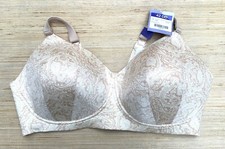 Catherines Intimates 42DD No Wire Tshirt Bra Lightweight Paisley Beige NWT 0095