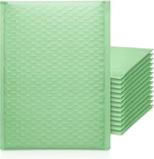500 #0 6x10 Green Ash Poly Bubble Envelopes Padded Shipping Mailers 6"x10"