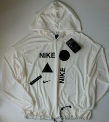 NIKE ICON CLASH LOGO TRAINING LONG SLEEVE HOODIE TOP - IVORY CJ5284-110 DAMEN S