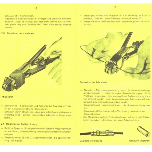 BW Feldkabel - Verbindungszange ME71 Schoch AG Zürich Komplettset gebraucht - Bild 9 von 12