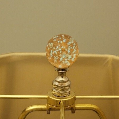 Glow In The Dark Speckled Glass 1" Ball Lamp Finial Brass/Nickel