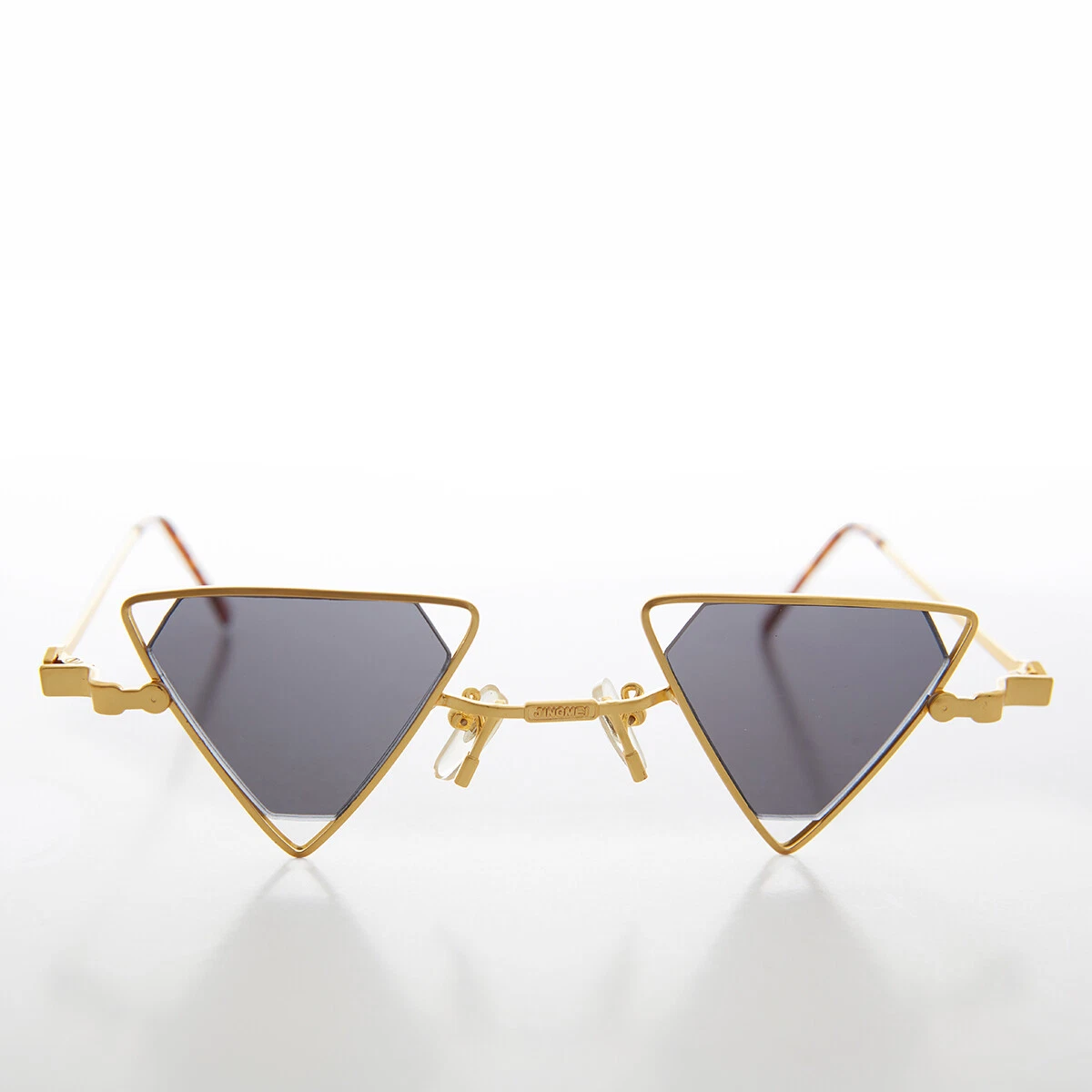 Tri ngulo Lente Vintage 90s Gafas de Sol Dorado Utopia eBay