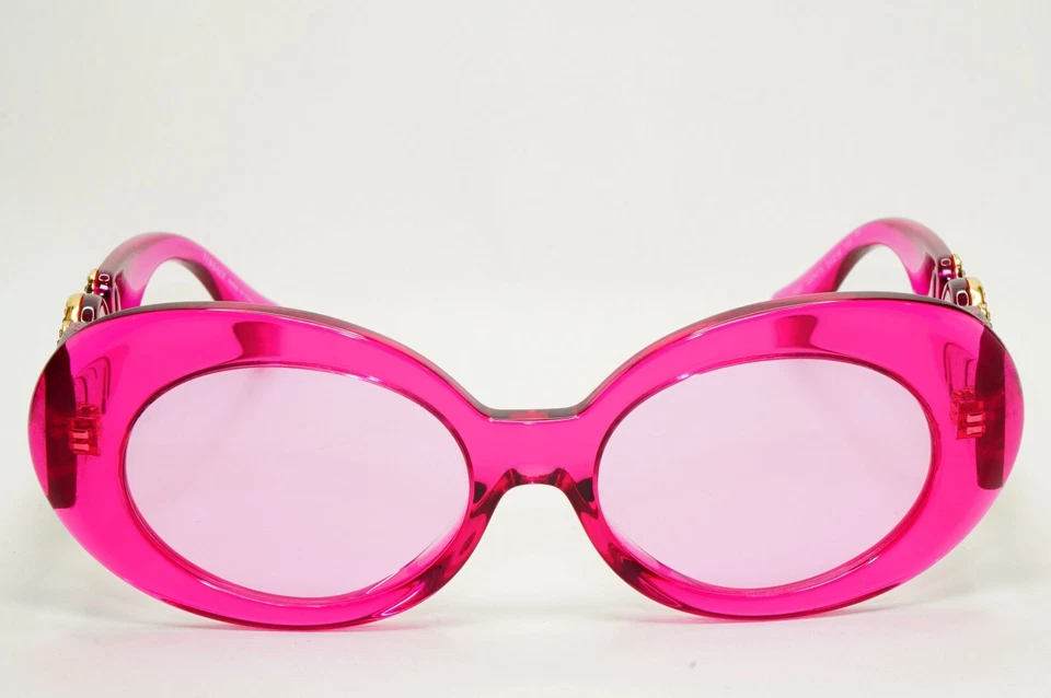 Versace Sunglasses Medusa Fuchsia Transparent Pink Large MOD VE 4426BU 5334/5 - Imagem 2 de 4