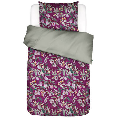 Covers & Co Wendebettwäsche Plums Perfect Bunt Obst Pflaumen Zweige Punkte Perka