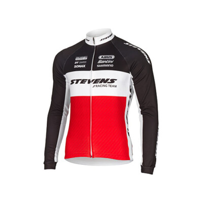 STEVENS Winter Trikot langarm Racing Team Weiss Rot Schwarz Fahrrad Rennrad MTB