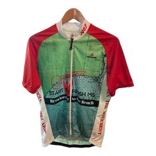 Hincapie Sportswear MS Bike Ride Mens XL Cycling Jersey Red Green Short Sleeve