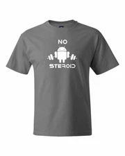 No Steroid Android  Logo Trainer T-shirts S-5XL