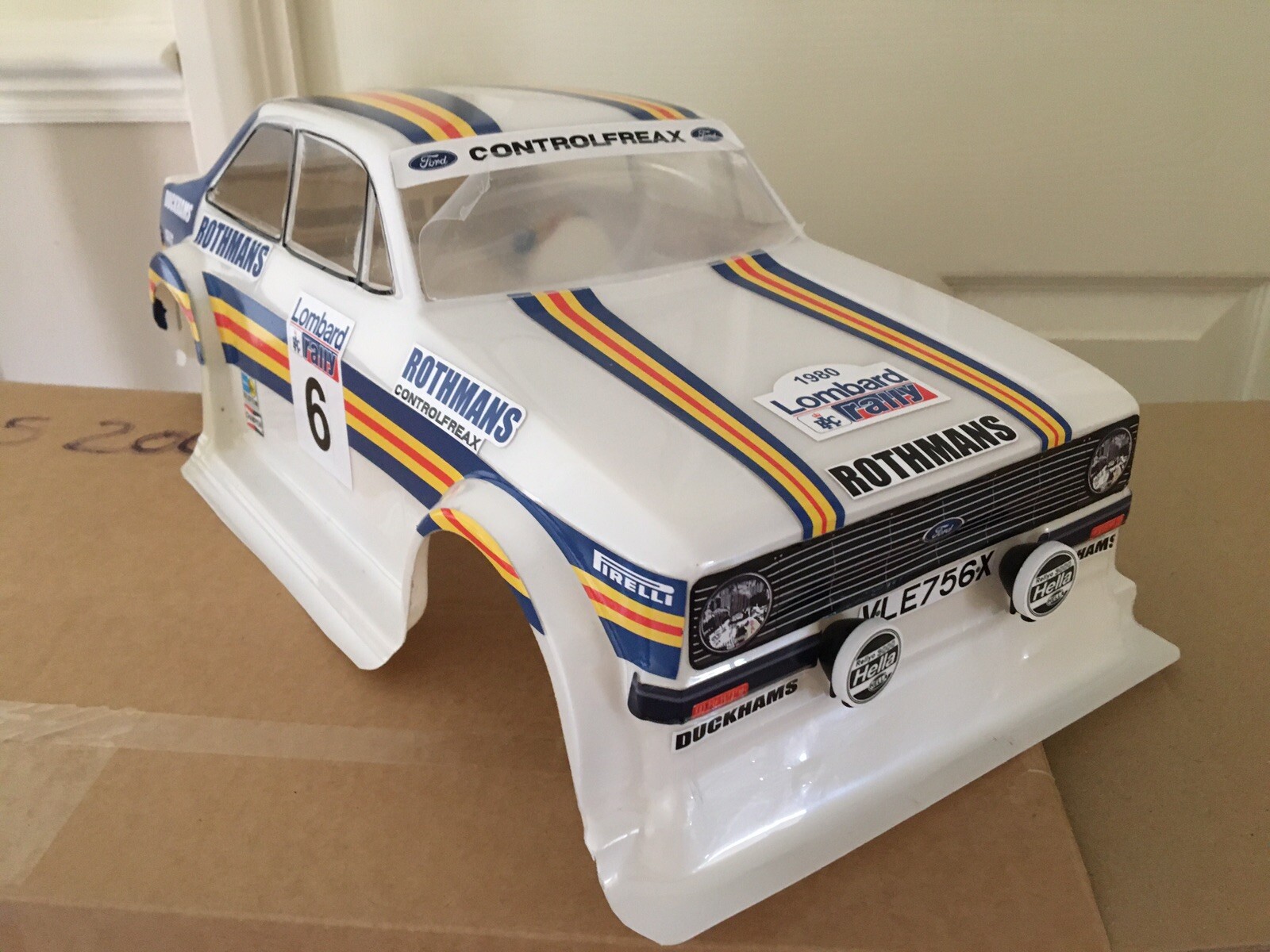 Radio Control Rally Car Decals Rothmans MK2 Ford Escort RS1800 1/10th scale Complete body, Rothmans Rally ...