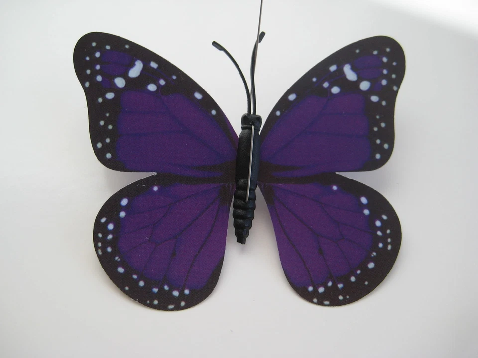 Solar Powered Dancing Butterfly Dragonfly Hummingbird Garden yard Fly on flower - Image 4 of 4