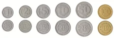 Yugoslavia 1-100 Dinars 6 Pieces Set, 1993, KM #154-159, Mint