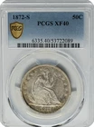 1872-S Seated Liberty Half 50c XF40 Secure PCGS 950791-9