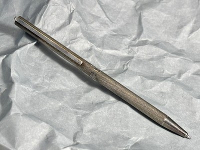 S.T. Dupont Kugelschreiber Twist silber Grain d'Orge Barleycorn - Neu