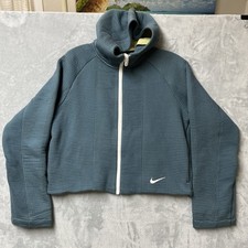 Nike Sportswear Tech Fleece Full Zip Hoodie Women s S Green Lightweight Jacket