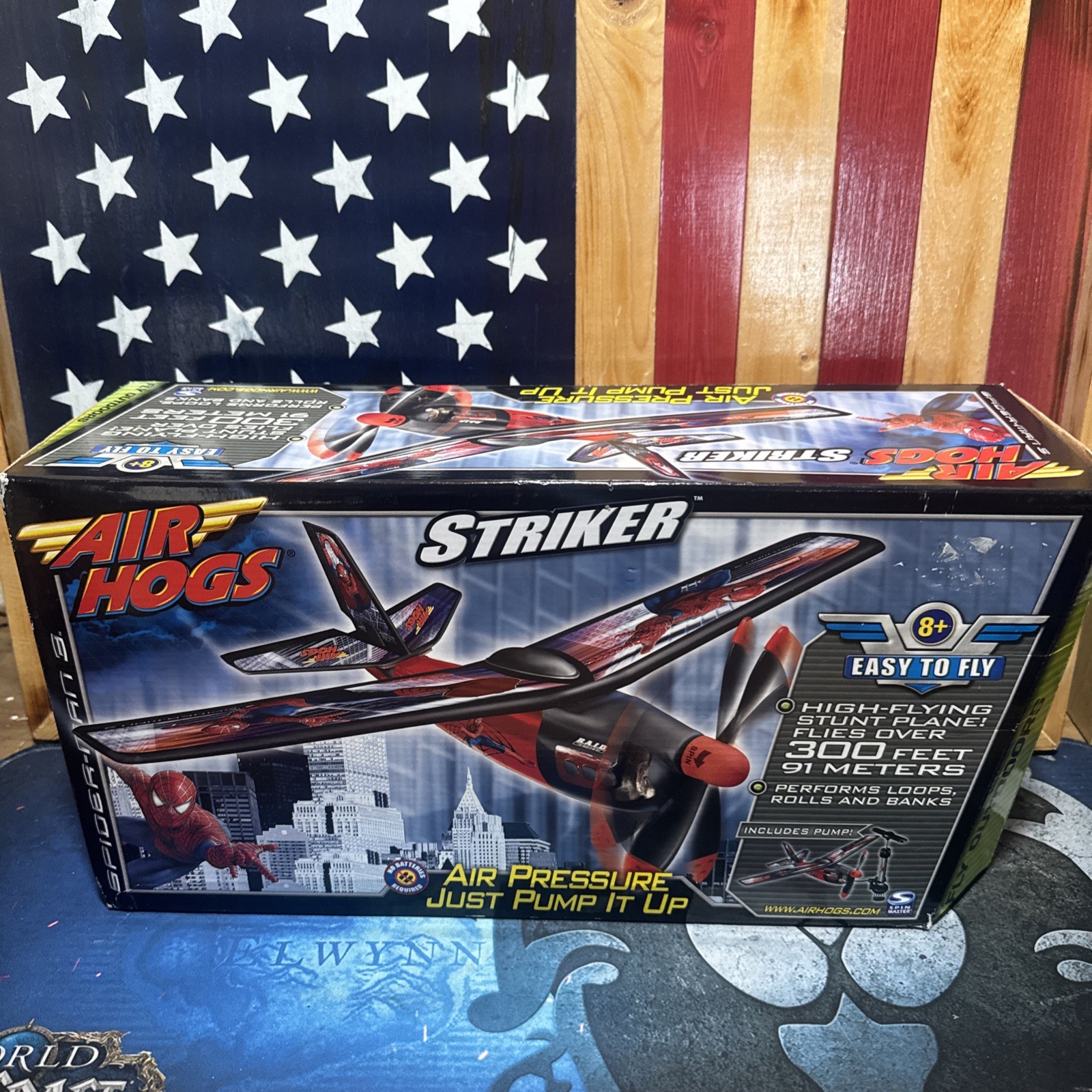 Vintage Rare 2001 Air Hogs Spider-Man 3  STRIKER Stunt Plane