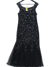 Oleg Cassini Maxi Dress UK14 in Black