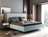 Doppelbett Lederbett Betten Bett Leder Polster Schlafzimmer Ehe 180X200Cm Neu