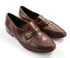 Allen Edmonds Bergamo Men's 8.5D Brown Slip On Leather Loafers Shoes