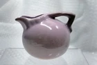 Frankoma Pottery Mini Ball Creamer Vintage 553 Lavender / Lilac Yellow Clay