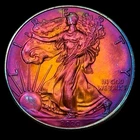 American Silver Eagle 1 Oz 2020 Monster Rainbow Toning Uncirculated $1