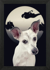 Toy Fox Terrier Framed Wall Art Poster Canvas Print Picture