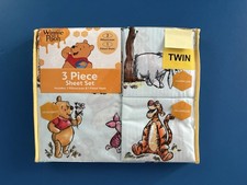 Disney Winnie the Pooh 3 Piece Twin Sheet Set - Pooh, Tigger, Eeyore, and Piglet