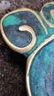 Scarce ! Pepe Mendoza Vintage Brass & Turquoise  Malachite Table Tray EX MCM  — photo 10