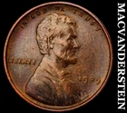 1909 VDB Lincoln Wheat Cent - Scarce  Extra Fine+  Semi-key  Better Date  #J8071