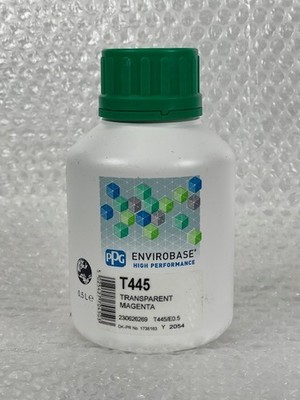 T445 0.5L PPG Envirobase High Performance Transparent MAGENTA/Toner Free Ship