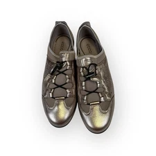 ECCO Women's Metallic Gold Comfort Slip On Sneakers Shoes Size 11 UK 42