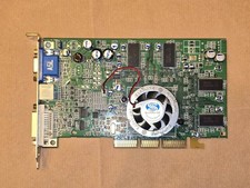 AGP 4x Sapphire ATi Radeon 9000 Pro 128MB VGA 3D video GPU GFX Graphics card