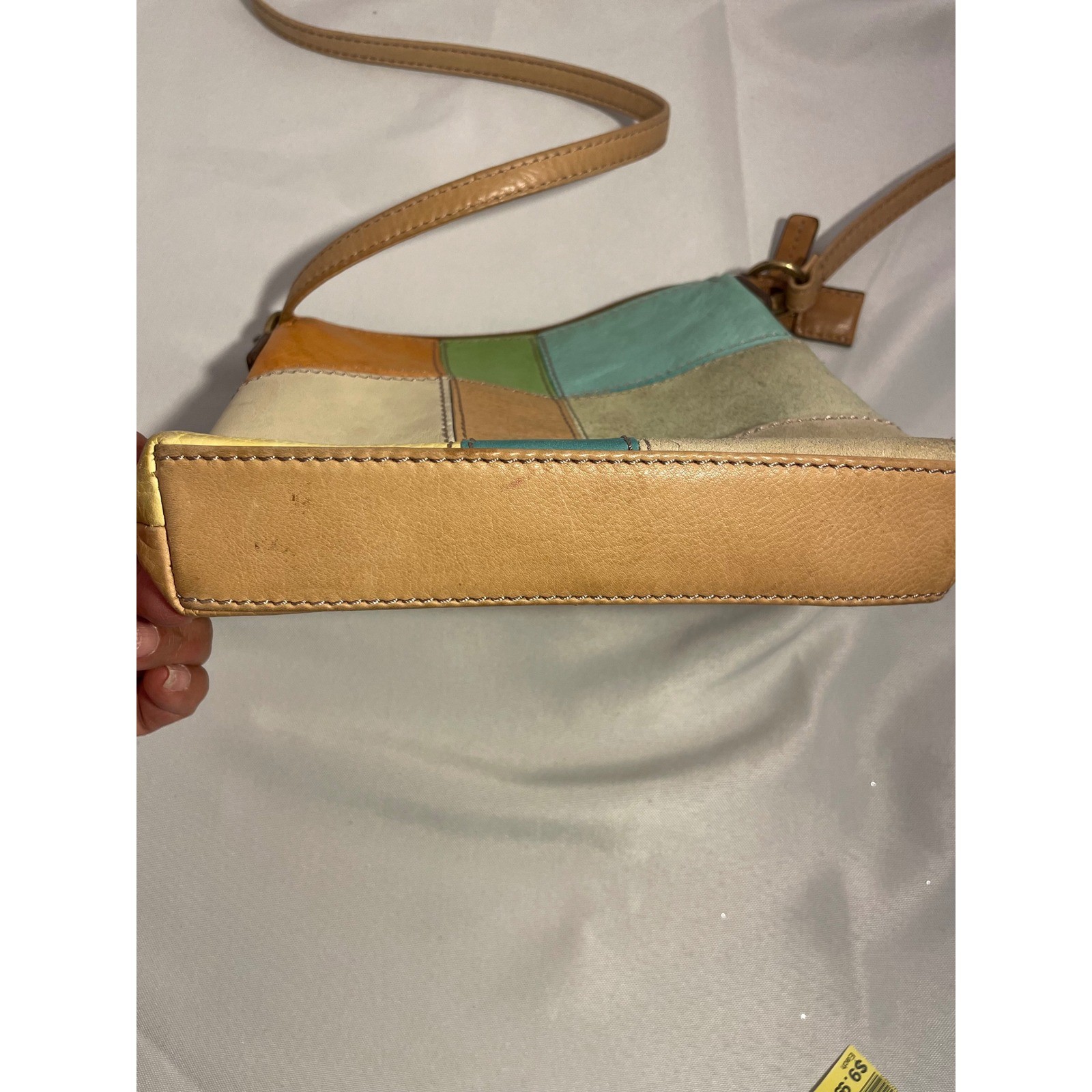 Fossil Multicolor Leather Suede Patchwork Crossbo… - image 5