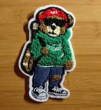 5" Teddy Bear SEW on Patch Plush Chenille Embroidered Guitar Sunglasses Jeans