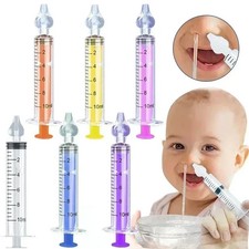 2PCS Silicone Baby Nasal Aspirator Syringe Set - Gentle Nose Cleaner for Kids